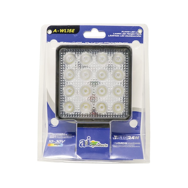 A & I Products Work Lamp, E-Series LED, Flood, Square 0" x0" x0" A-WL15E - main